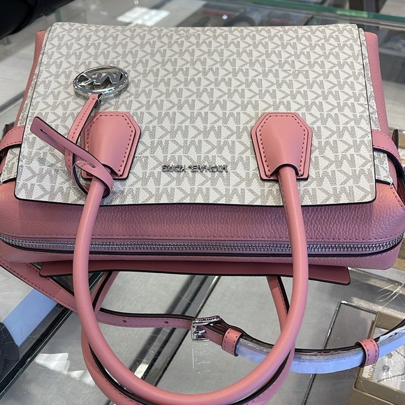 MICHAEL KORS
Mercer Medium Logo and Leather Belted Satchel
Primrose Multi 
NWT - Picture 12 of 16